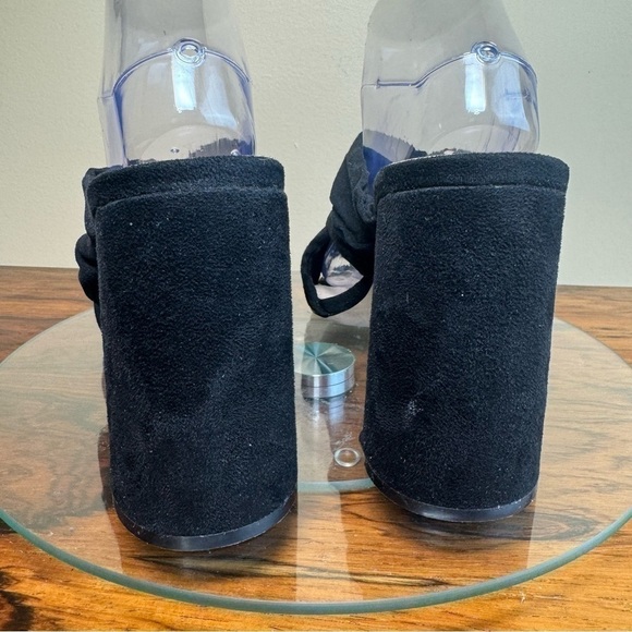 Adrienne Vittadini Genie Crossover Sandal in black microsuede - Picture 10 of 16